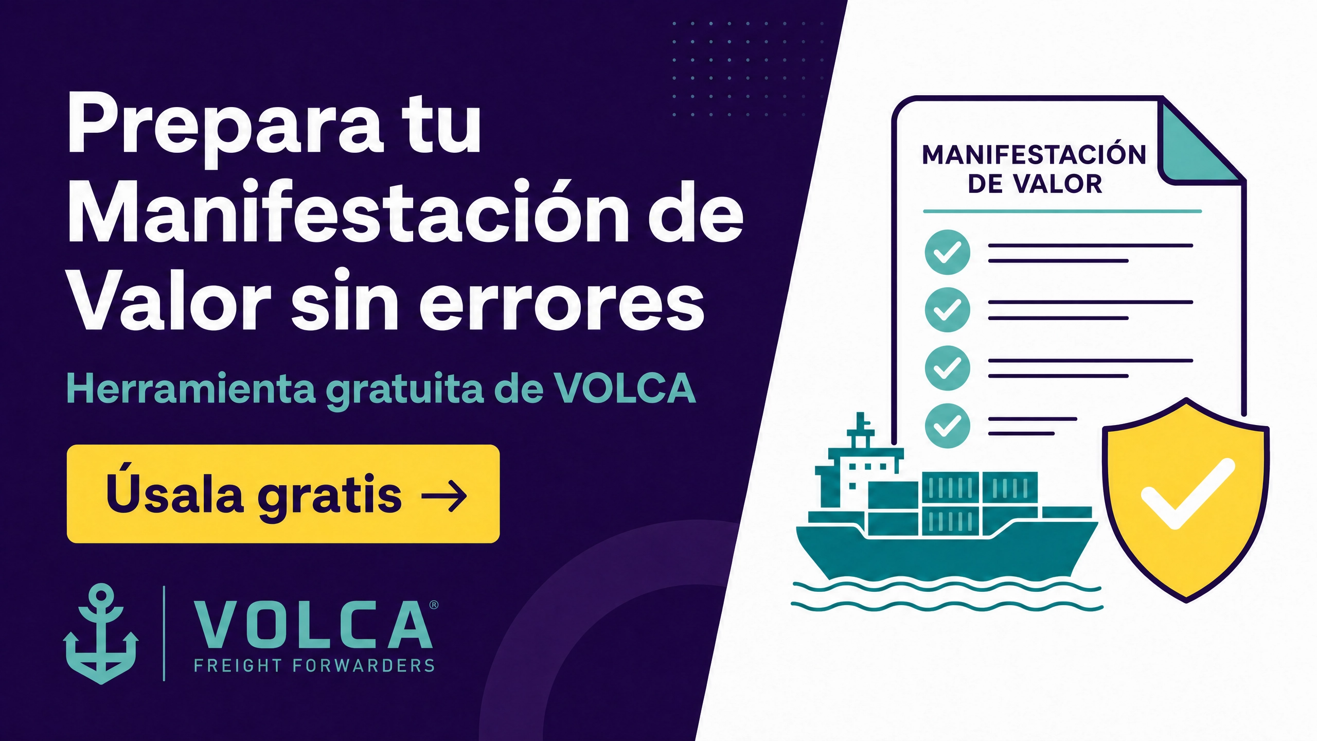 Como usar asistente de Manifestación de Valor VOLCA 5 Asistente Manifestación de VAlor